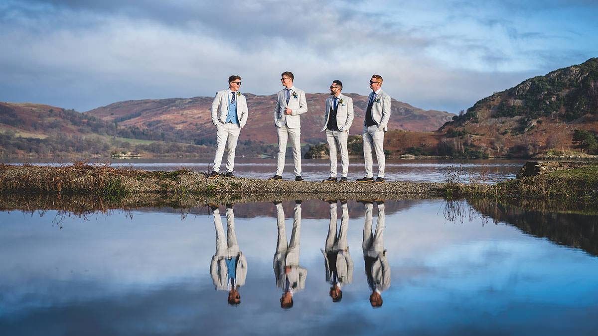 wedding photography at Inn on the Lake Groom reflections wedding photography at Inn on the Lake Groom reflections